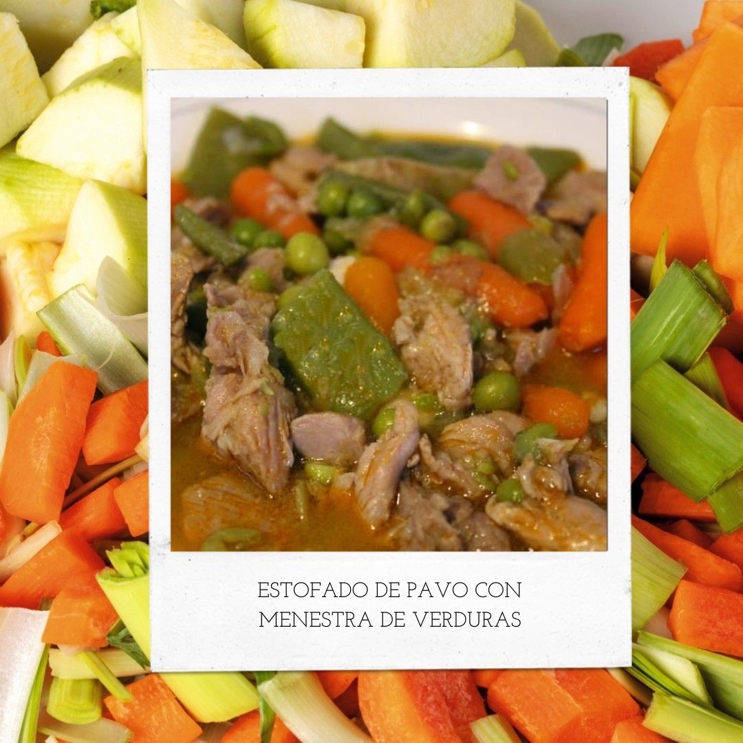 ESTOFADO DE PAVO CON MENESTRA DE VERDURAS