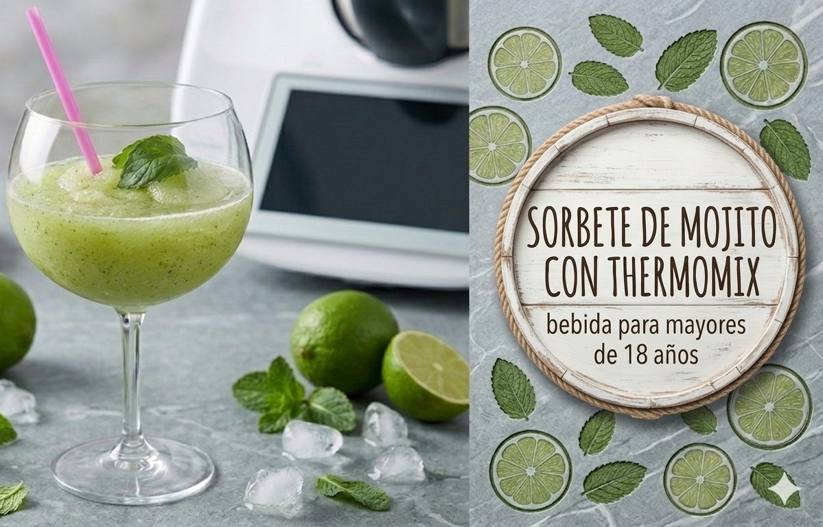 SORBETE DE MOJITO CON THERMOMIX