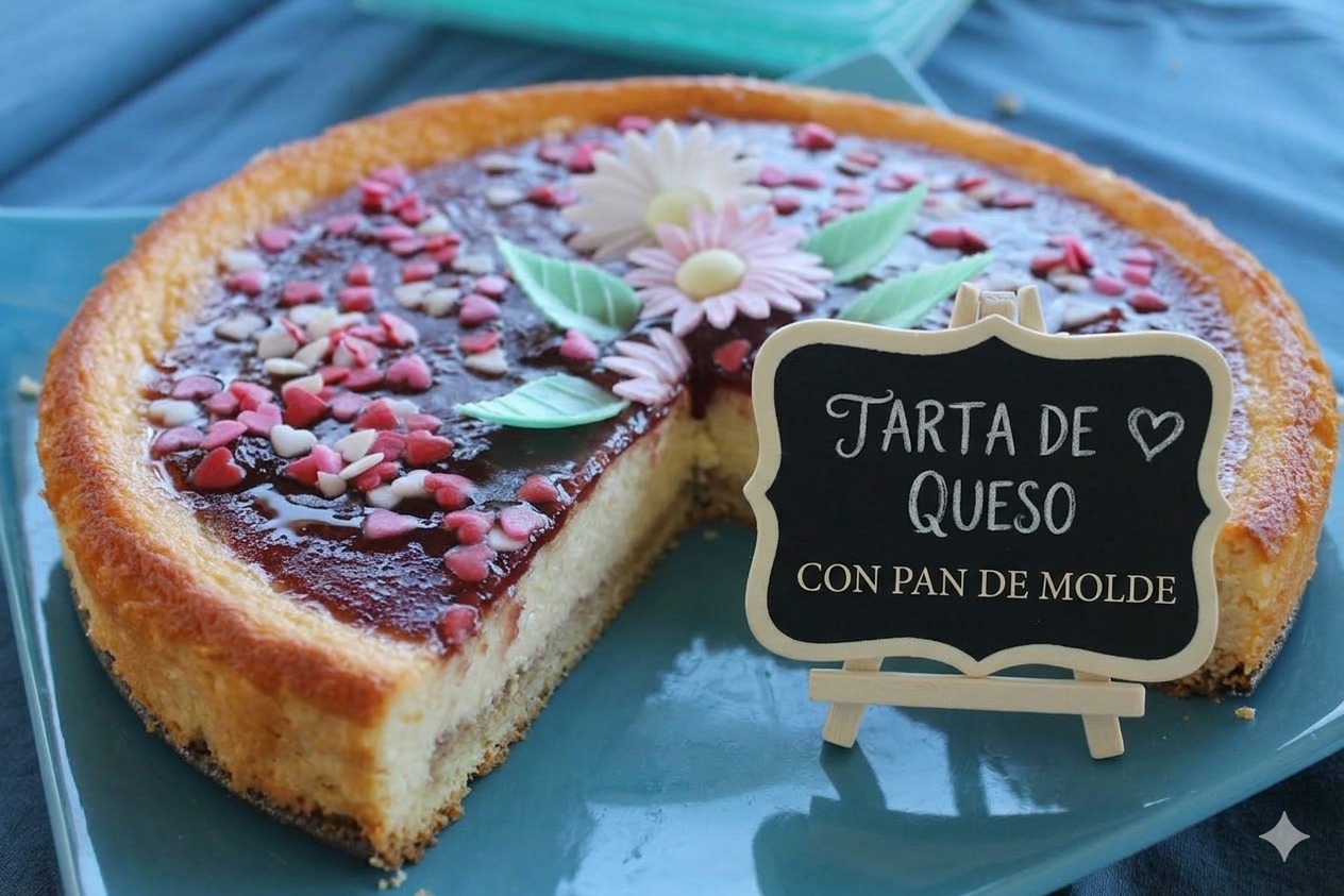 TARTA DE QUESO CON PAN DE MOLDE