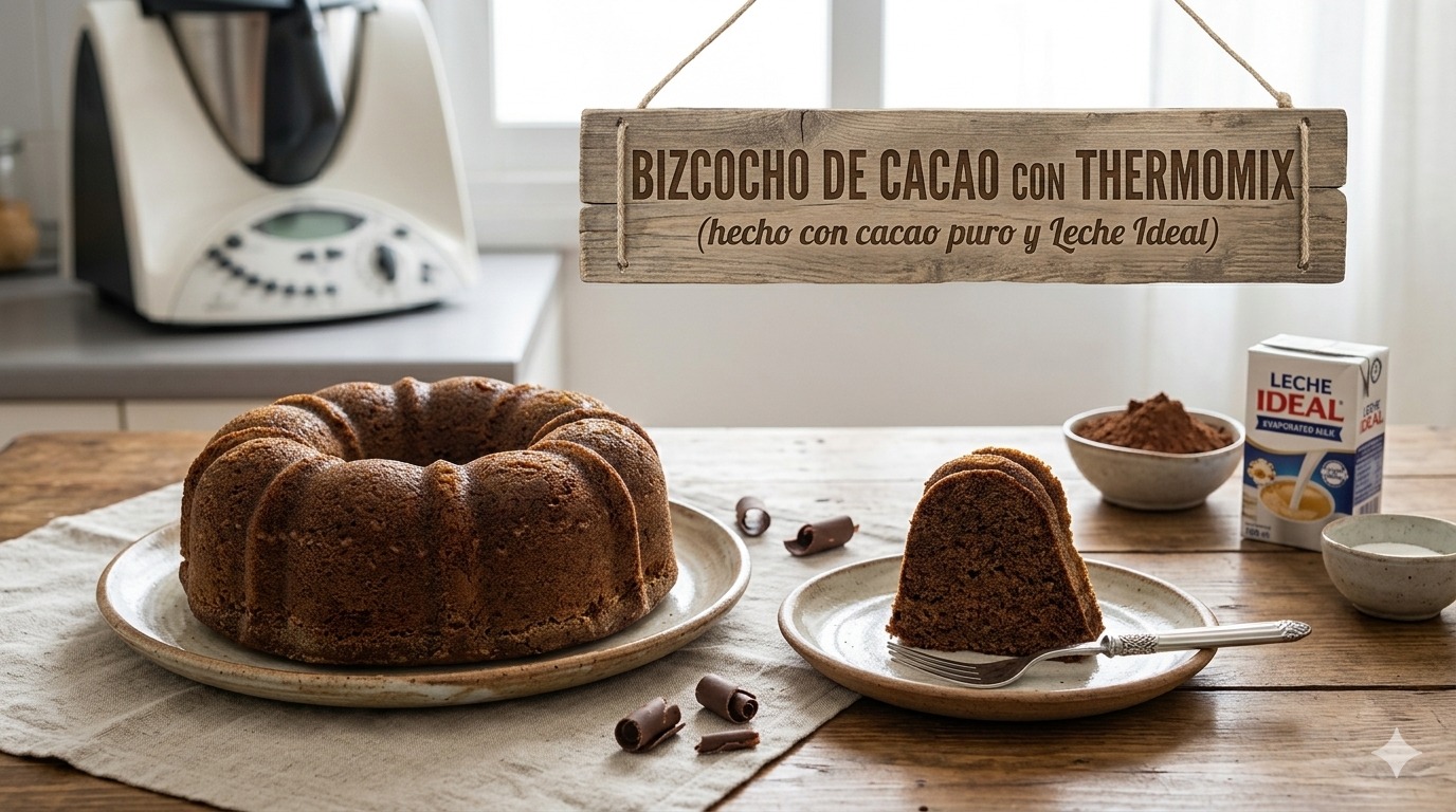 BIZCOCHO DE CACAO CON THERMOMIX