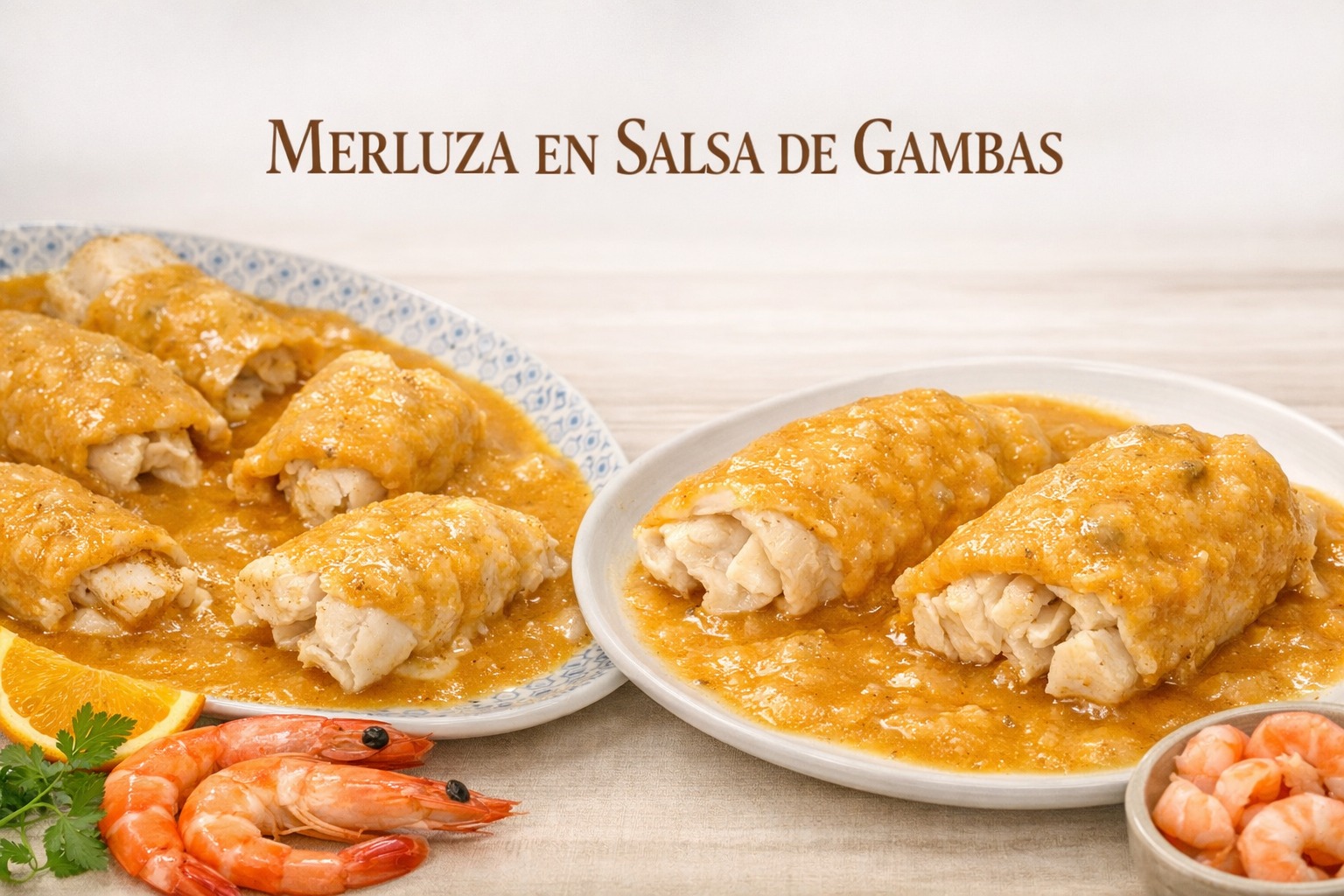 MERLUZA EN SALSA DE GAMBAS