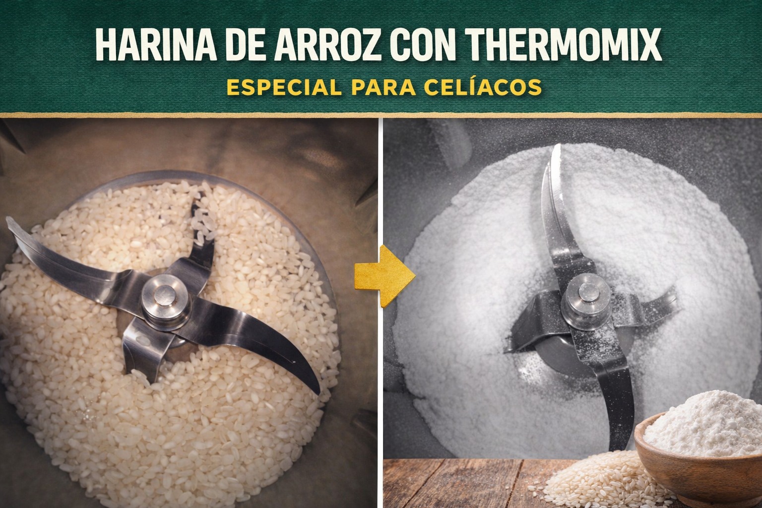 HARINA DE ARROZ CON THERMOMIX