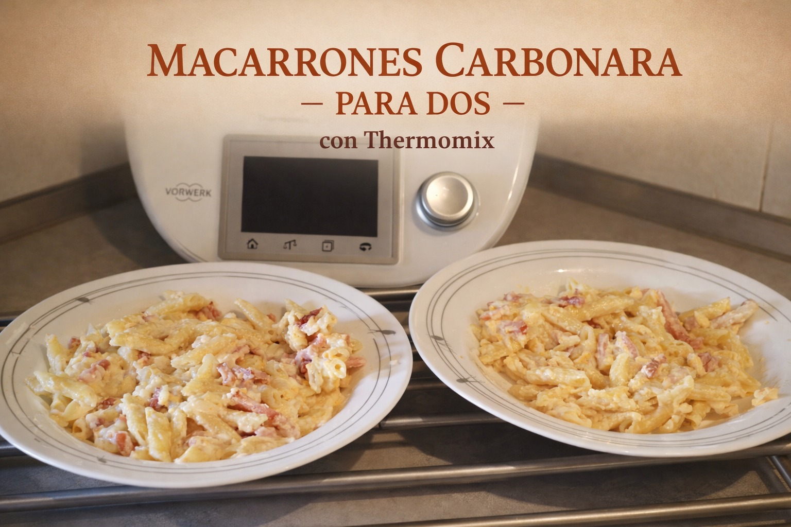 MACARRONES CARBONARA – PARA DOS
