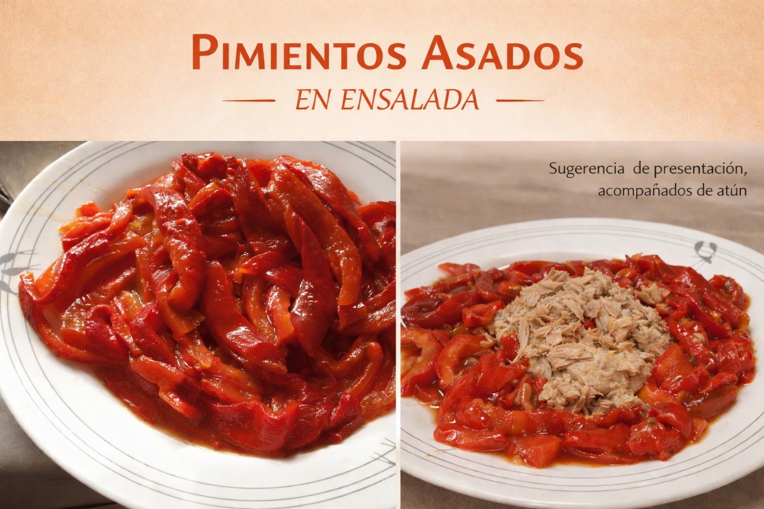 PIMIENTOS ASADOS EN ENSALADA