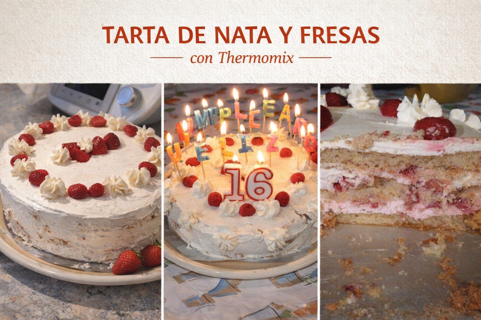 TARTA DE NATA Y FRESAS