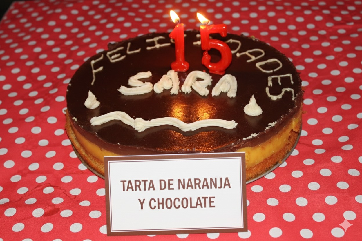 TARTA DE NARANJA Y CHOCOLATE
