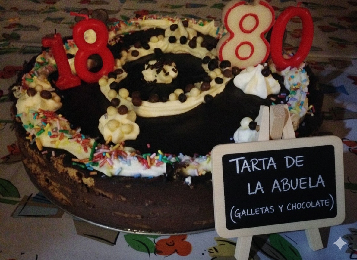 TARTA DE LA ABUELA (GALLETAS Y CHOCOLATE)