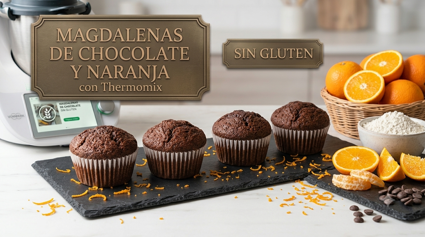 MAGDALENAS DE CHOCOLATE Y NARANJA