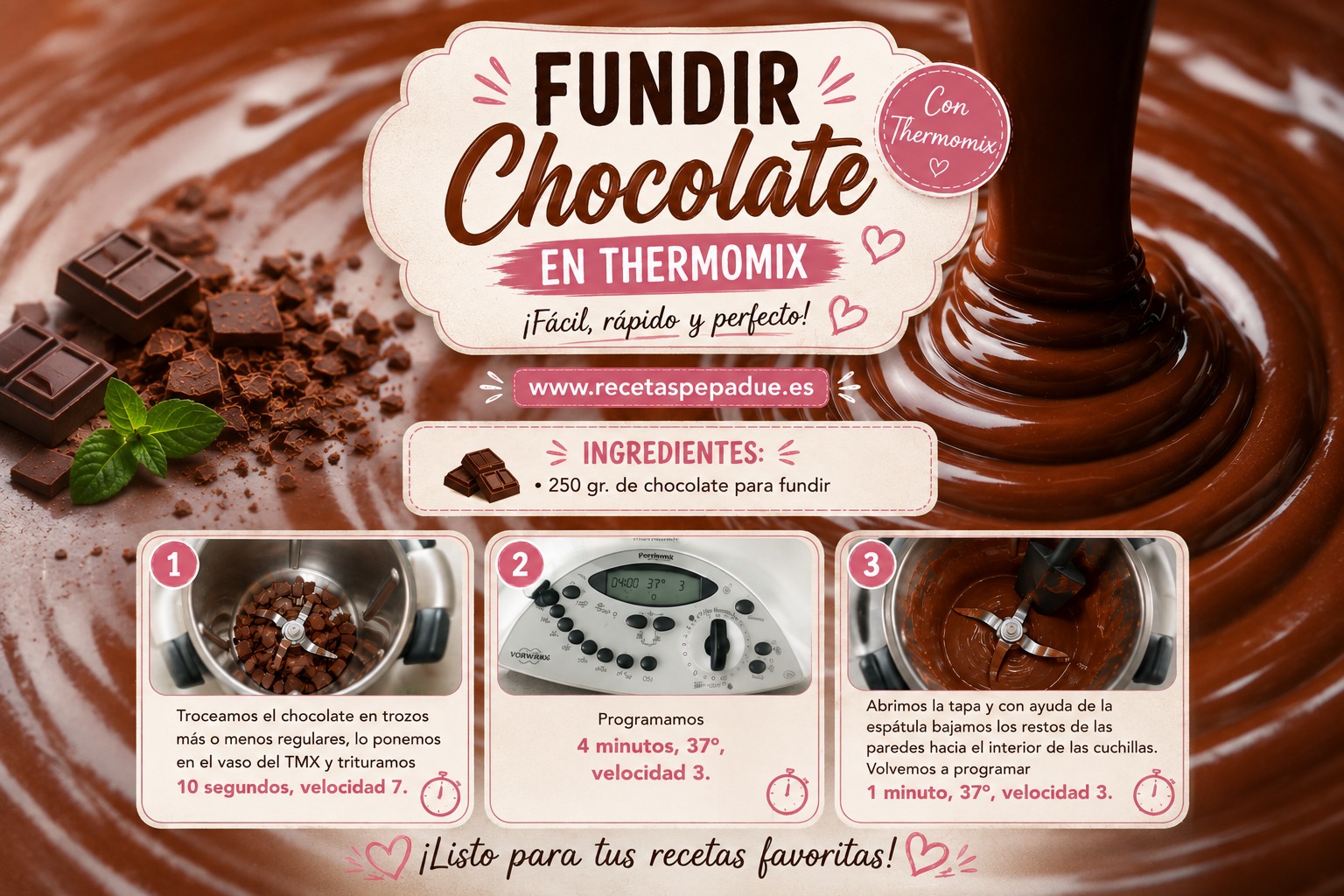 FUNDIR CHOCOLATE EN THERMOMIX