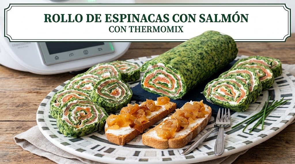 ROLLO DE ESPINACAS CON SALMÓN