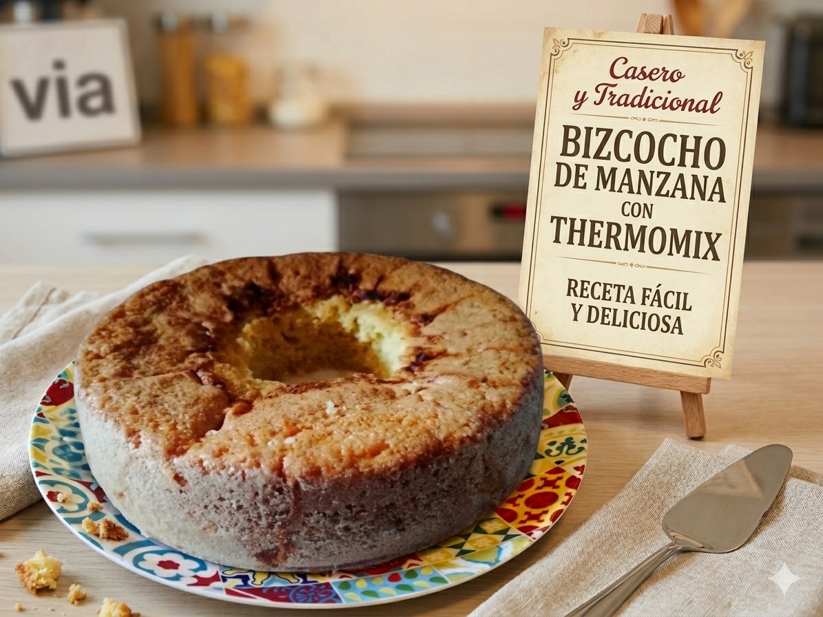 BIZCOCHO DE MANZANA CON THERMOMIX
