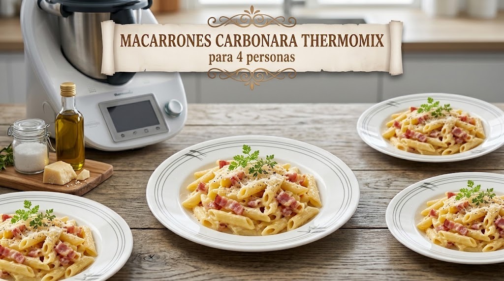 MACARRONES CARBONARA THERMOMIX