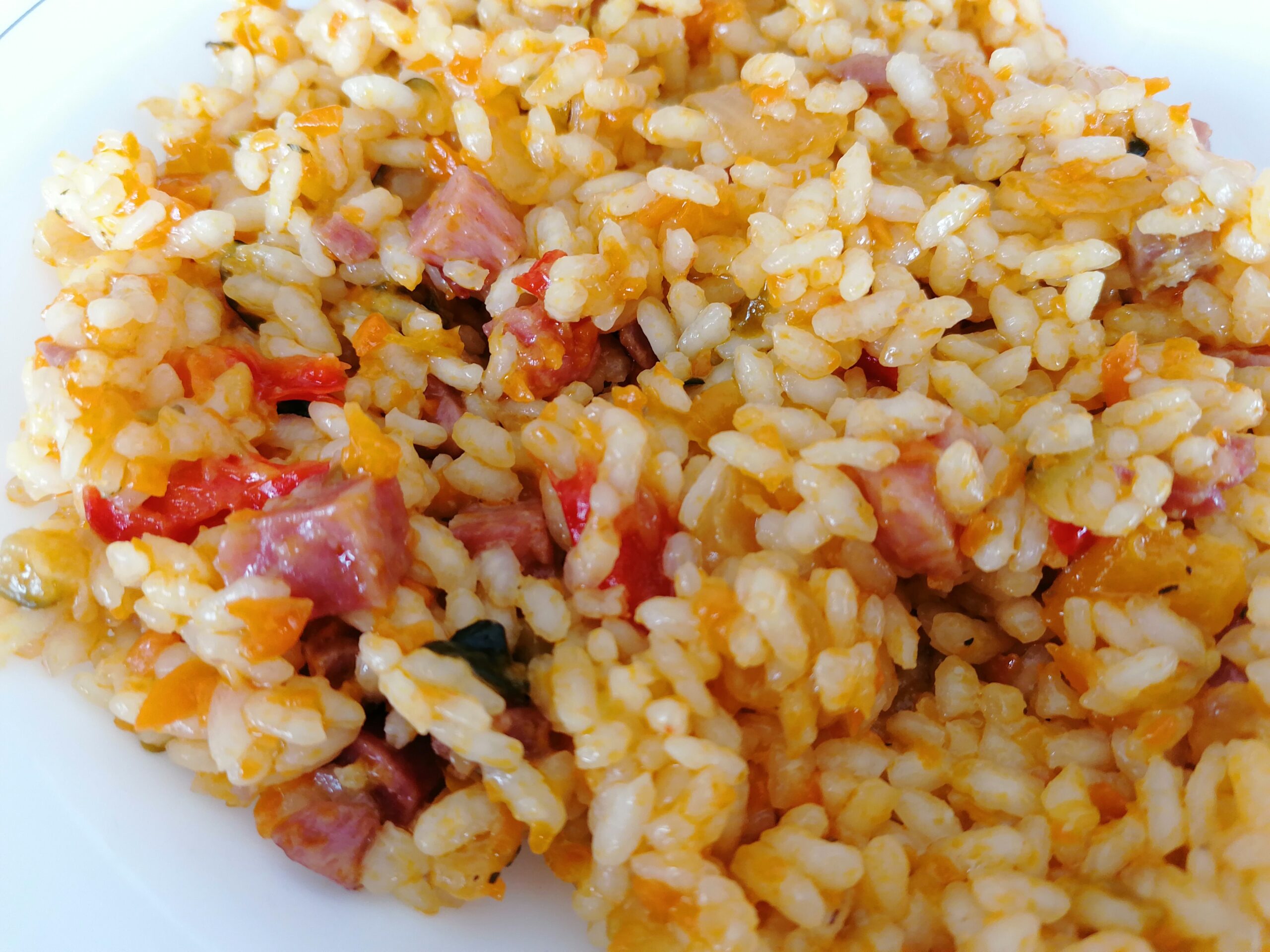 ARROZ CON VERDURAS Y JAMÓN