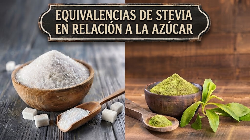 EQUIVALENCIAS DE STEVIA EN RELACIÓN A LA AZÚCAR.