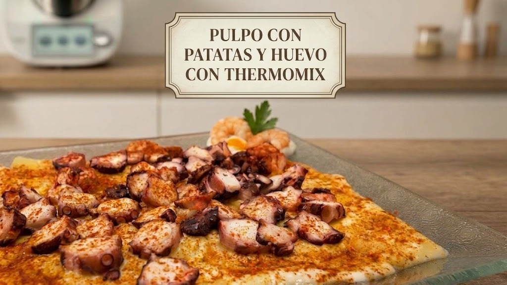 PULPO CON PATATAS Y HUEVO CON THERMOMIX