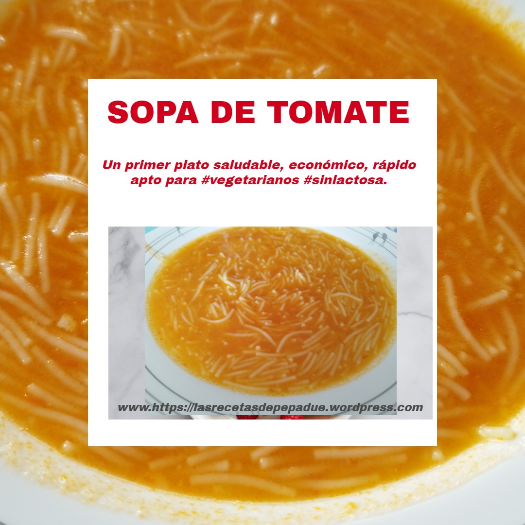 SOPA DE TOMATE CON FIDEOS CON THERMOMIX