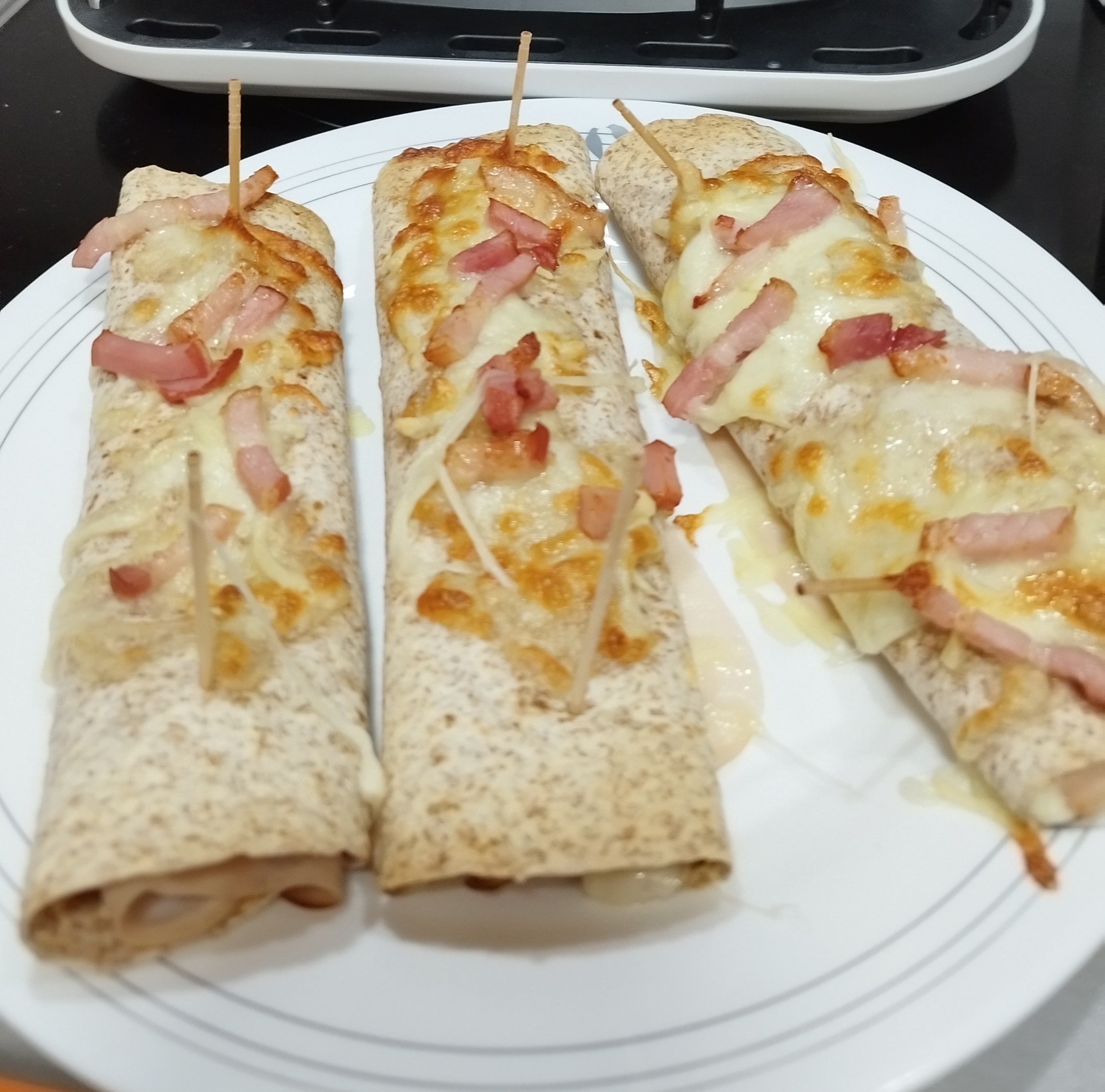 FLAUTAS DE JAMÓN Y QUESO CON AIRFRYER