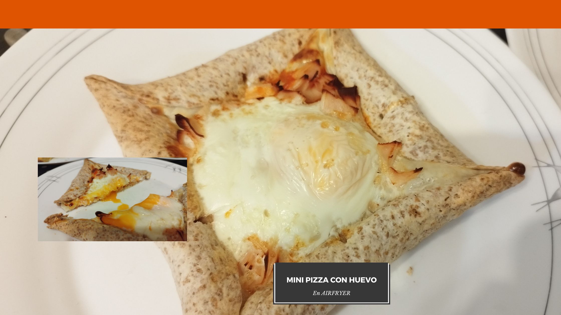 MINI PIZZA CON HUEVO con AIRFRYER