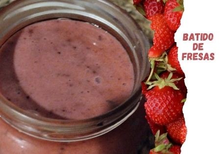 SMOOTHIE O BATIDO DE FRESAS THERMOMIX